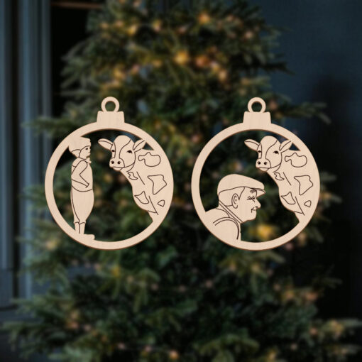 Kerstbal 'Farmhouse Christmas'